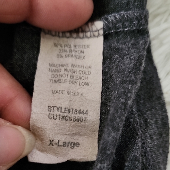 Chic Charcoal Ruffle Tee - Picture 5 of 5